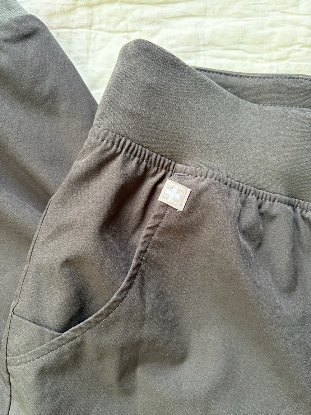 Figs Technical Collection Black Joggers with Teal Drawstring - Picture 5 of 6